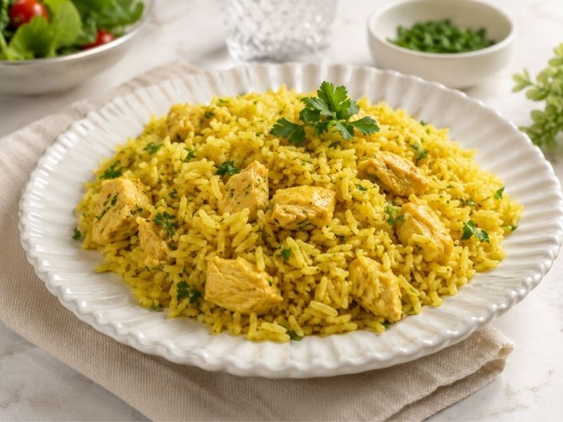 Zerdeçallı Tavuklu Pilav Tarifi